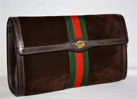 clutch gucci|gucci vintage suede clutch.